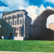 1989 Iraq, 20 miles from Baghdad is the Archway of Ctesiphon, the largest unsupported arch on earth, built 3rd-6th C AD.