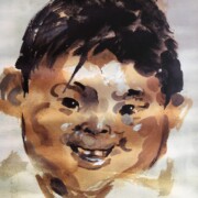 Thupten, Tibetan boy was at school in India in 1960s. His face captures the thrill and hope of youth.