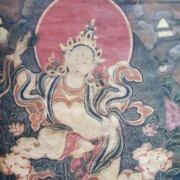 MaChig Lab-chi Drolma: detail from Tibetan visualization of the 12th C. yogini and a colleague of Pha Dampa Sangyas