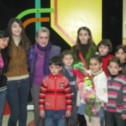 Syrian Sociologist Amira Shehade also produced a weekly TV show for children. One day she invited me on set to meet some of the young actors.