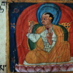 Illuminated manuscript, a painting of one of Pha Dampa's associates in the ZiJeh text